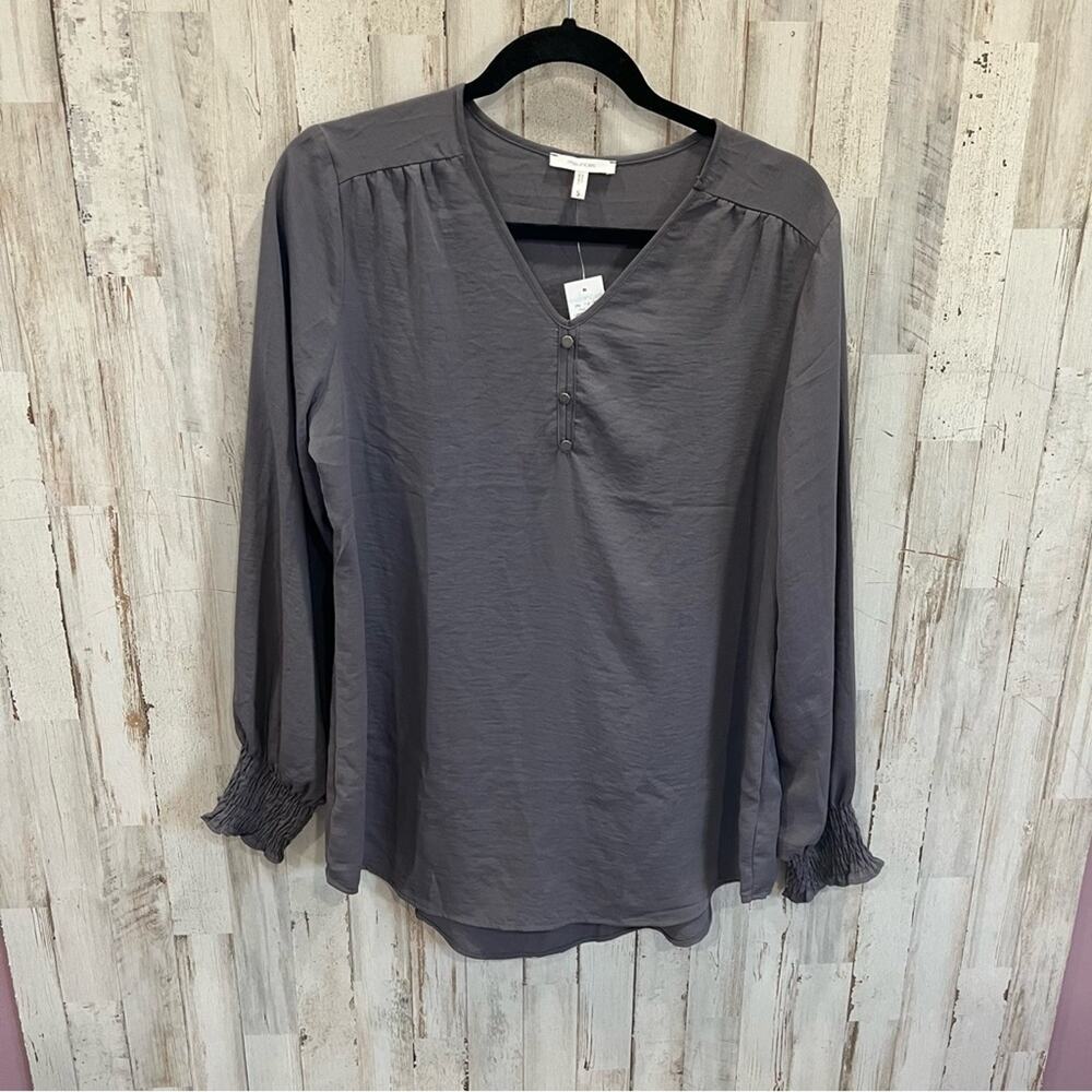 NWT Maurice’s Purple Grey Popover Top